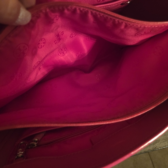 Tory Burch Pink Leather Tote Bag - Picture 6 of 12